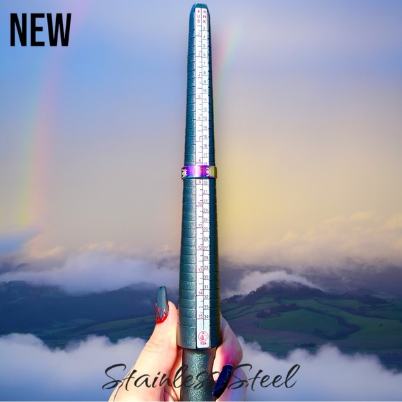 💝New Unisex Spider Stainless Steel Rainbow Band ring - Picture 12 of 12